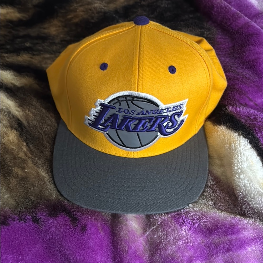Mitchell & Ness Yellow and Purple Cap